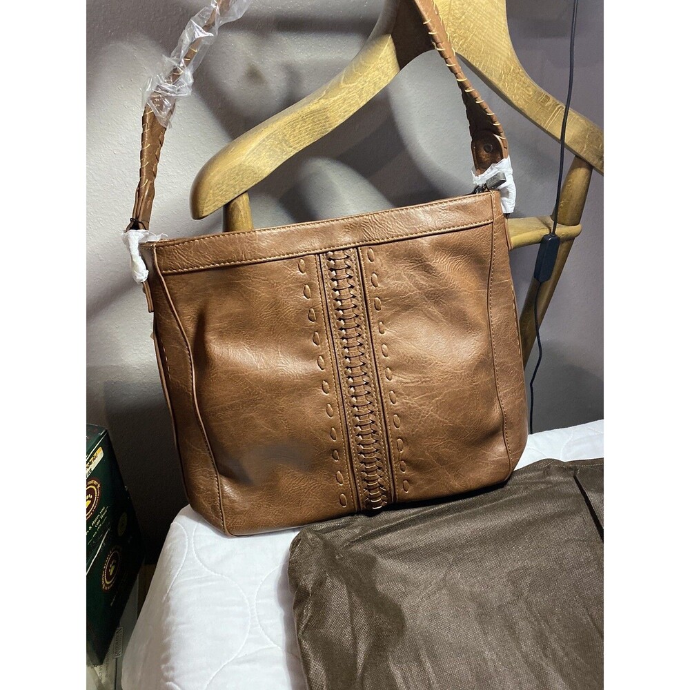 Montana West Conceal Carry Tote Brwn Shoulder Bag MSRP  59.99 Braided Detail NWT